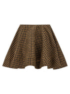 Ganni Crinckled Taffetà Skirt Brown, view 2