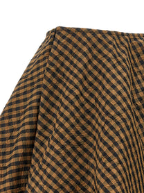 Ganni Crinckled Taffetà Skirt Brown