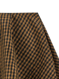 Ganni Crinckled Taffetà Skirt Brown