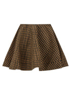 Ganni Crinckled Taffetà Skirt Brown