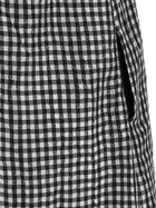 Ganni Crinkled Check Long Dress Black, view 4