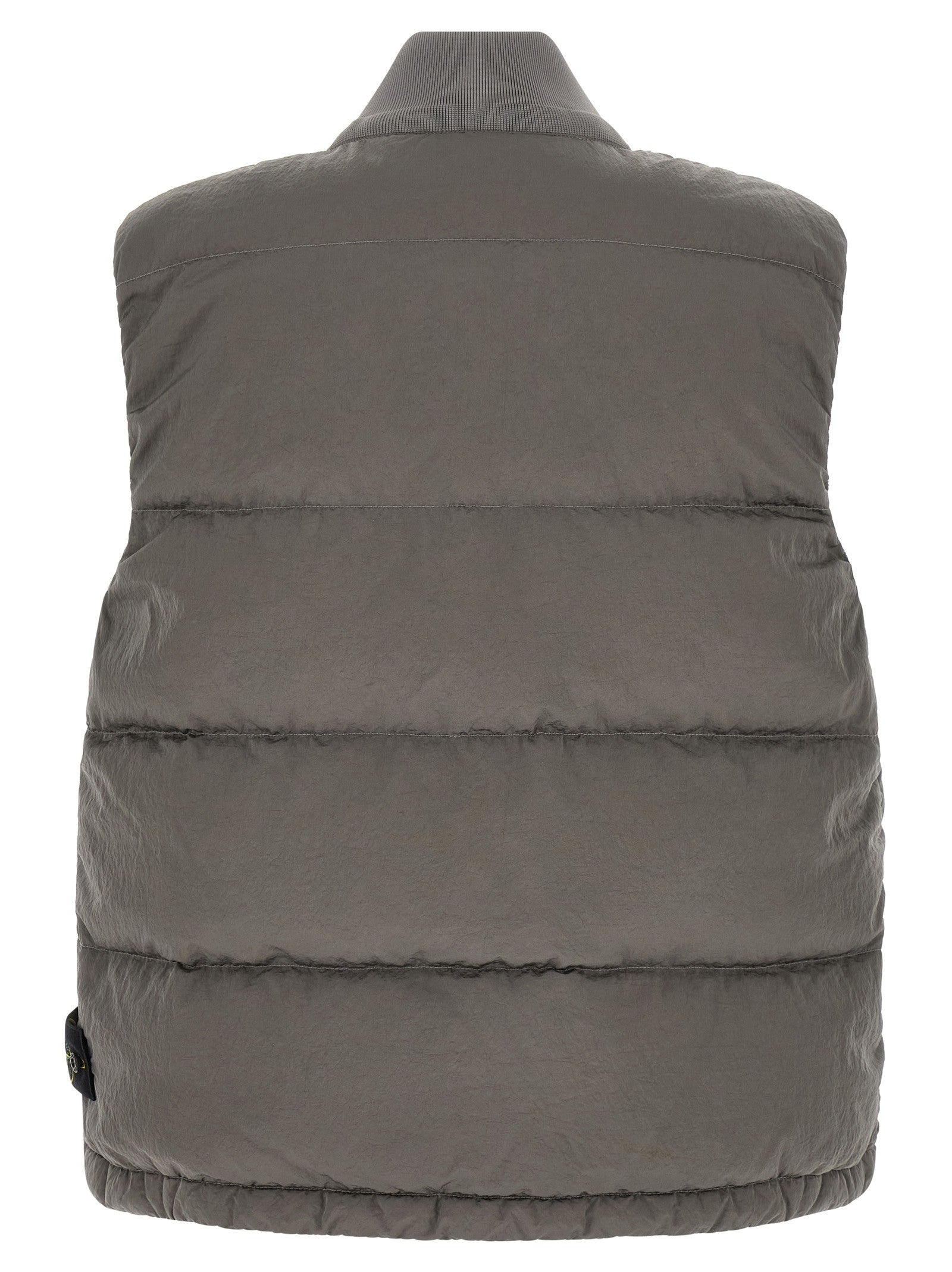 Stone Island Crinkled Effect Vest Grey