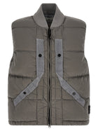 Stone Island Crinkled Effect Vest Grey