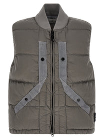 Stone Island Crinkled Effect Vest Grey