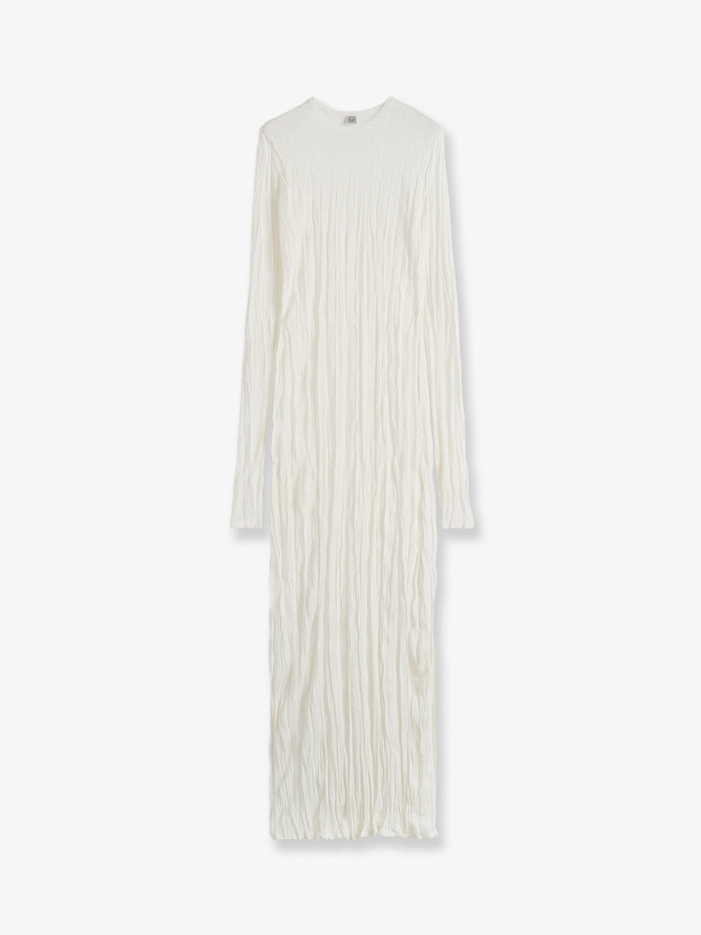 Toteme Women's Crinkled Viscose and Recycled Material Dress White