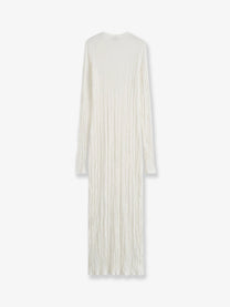 Toteme Women's Crinkled Viscose and Recycled Material Dress White