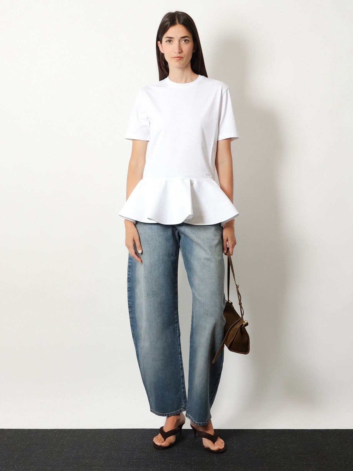 ALAÏA Women's Crinoline Cotton Jersey Shirt White