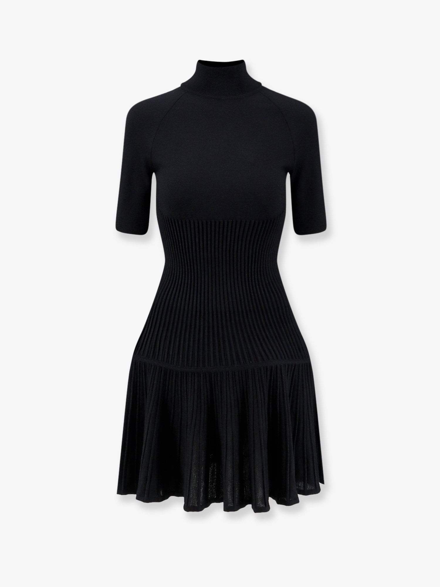 ALAÏA Women's Crinoline Wool Blend Short Dress Black