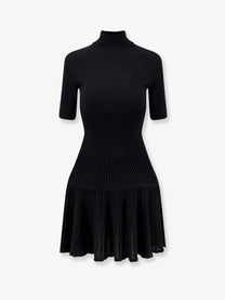 ALAÏA Women's Crinoline Wool Blend Short Dress Black