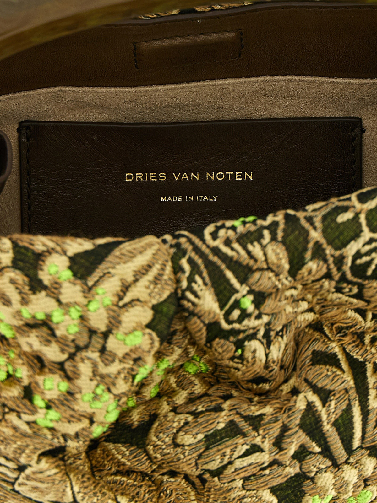 Dries Van Noten Crisp Small Handbag Gold