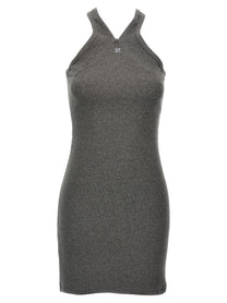courrèges Criss Cross 90s Mini Dress Grey