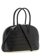 self-portrait Croc Leather Mini Toast Handbag Black, view 2