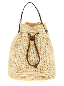Mulberry Crochet Bucket Bag Beige