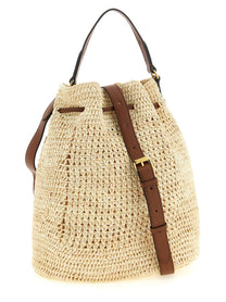 Mulberry Crochet Bucket Bag Beige