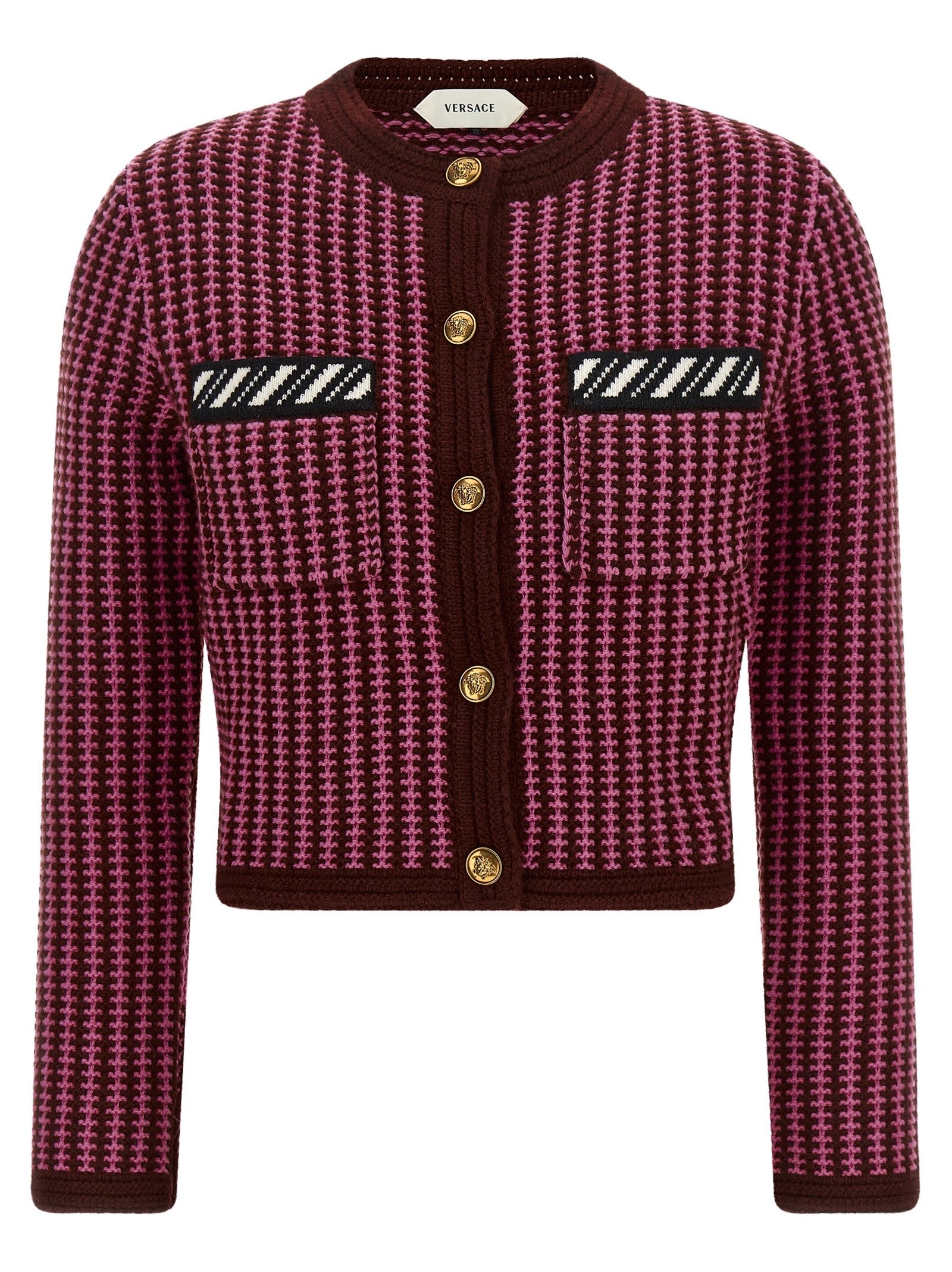 Versace Crochet Cardigan Blue