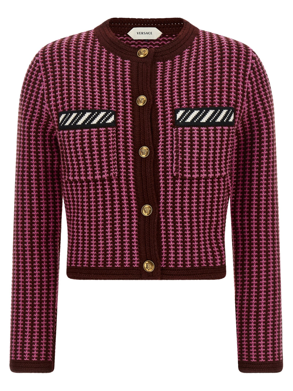 Versace Crochet Cardigan Blue
