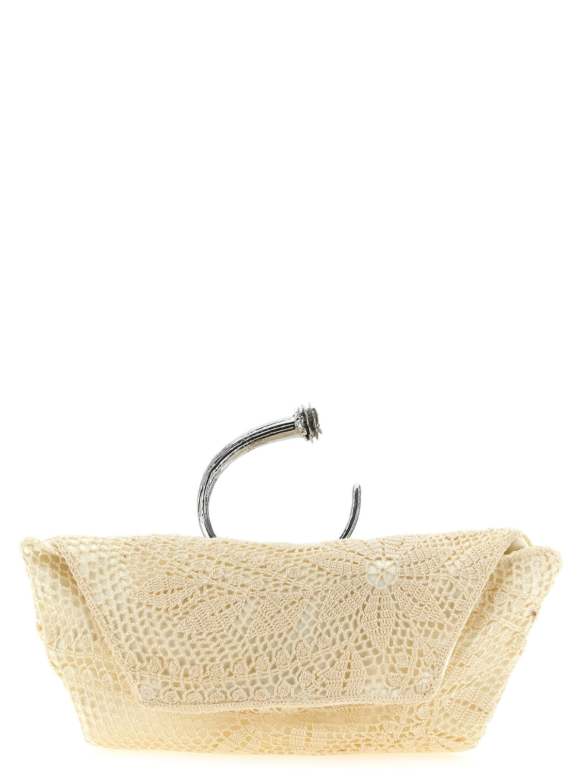 Magda Butrym Crochet Clutch White