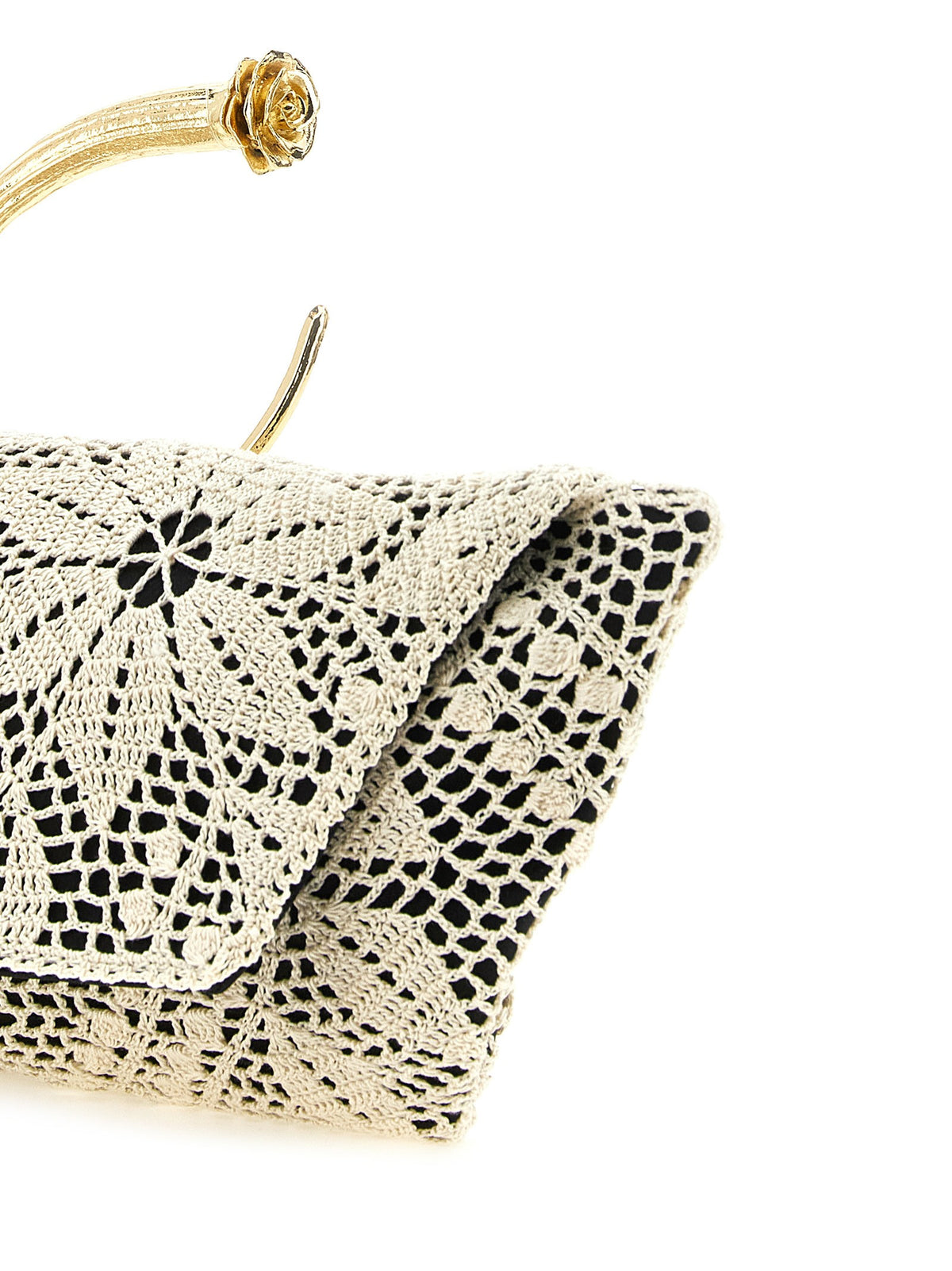 Magda Butrym Crochet Clutch White