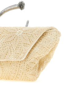 Magda Butrym Crochet Clutch White