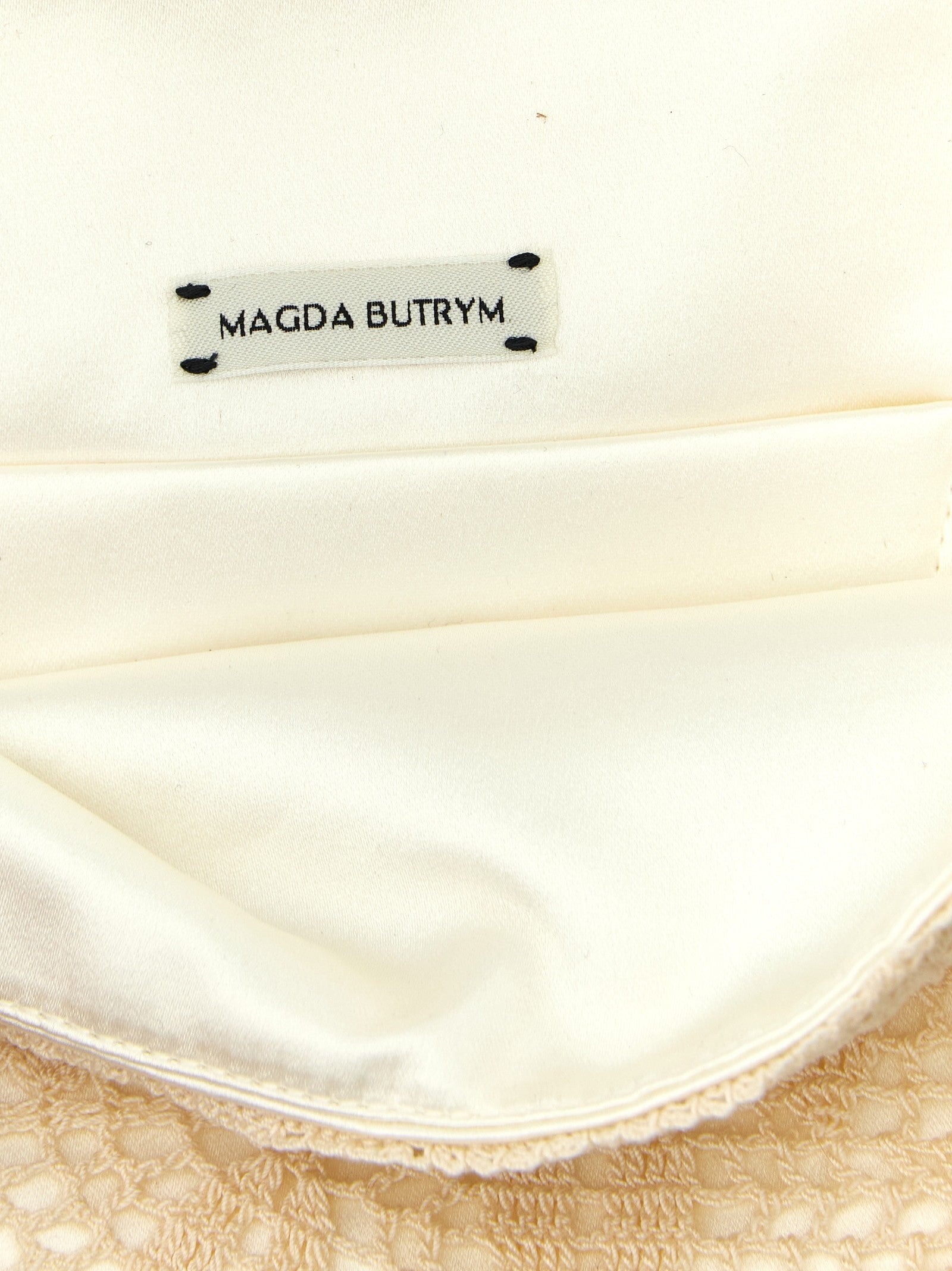 Magda Butrym Crochet Clutch White