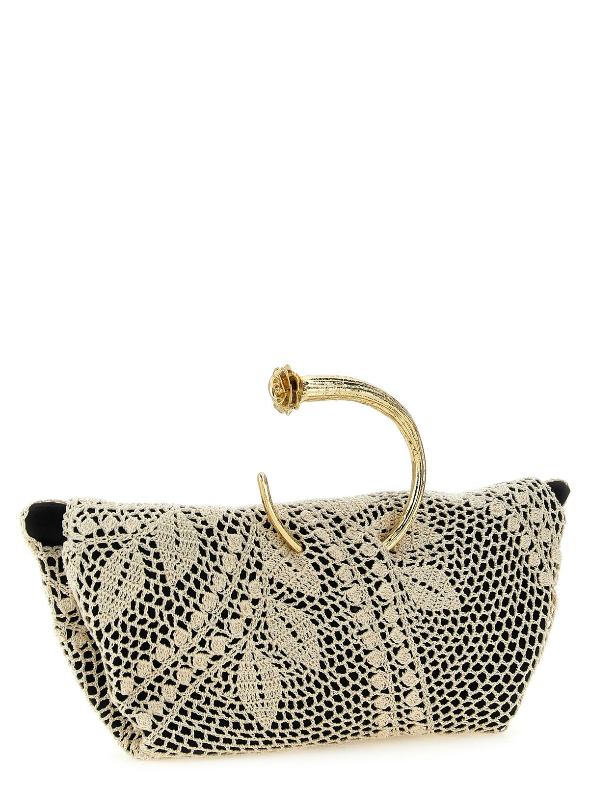 Magda Butrym Crochet Clutch White