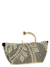 Magda Butrym Crochet Clutch White