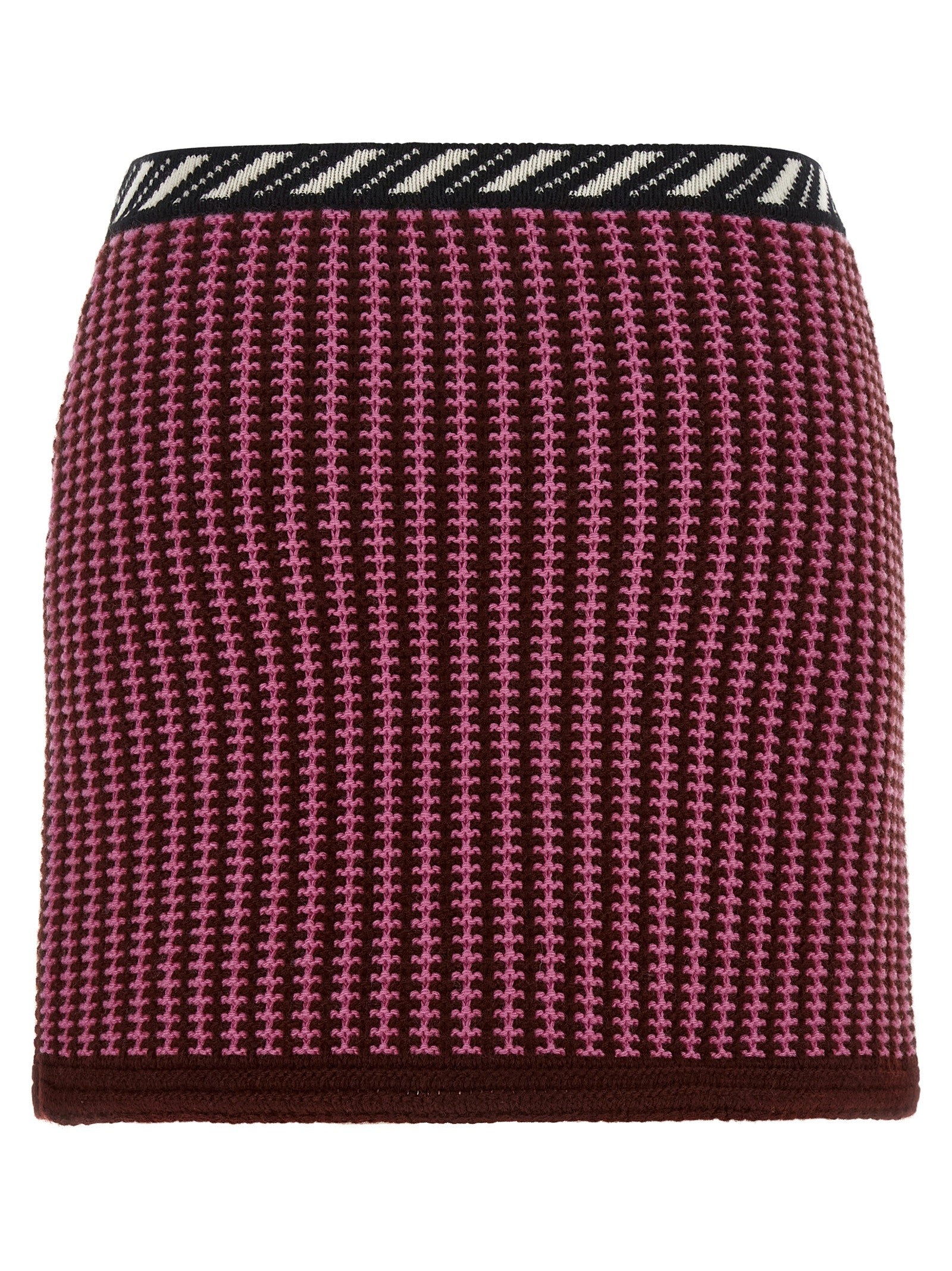 Versace Crochet Knit Skirt Blue
