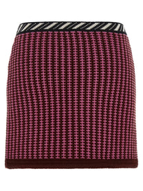 Versace Crochet Knit Skirt Blue