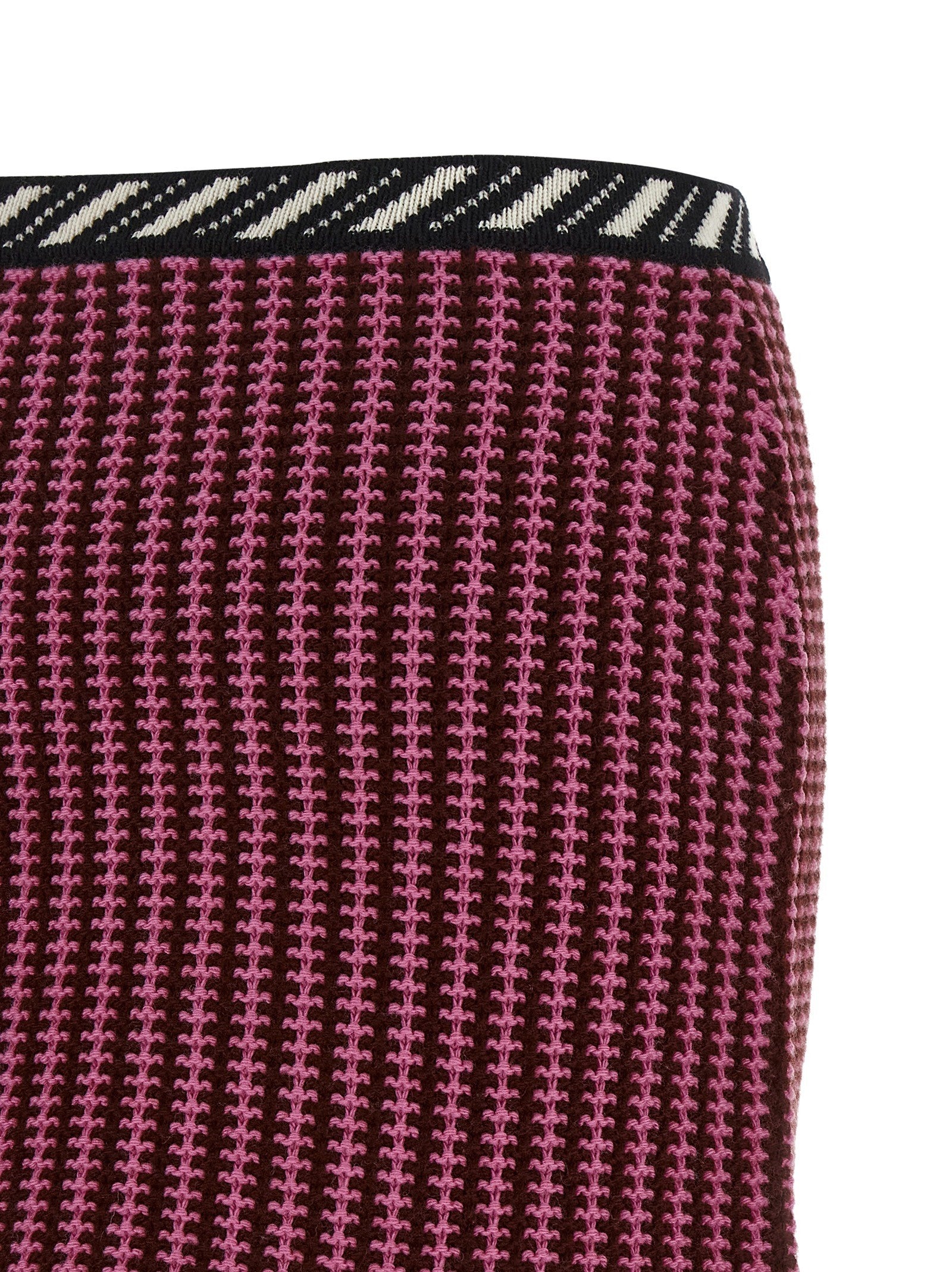 Versace Crochet Knit Skirt Blue