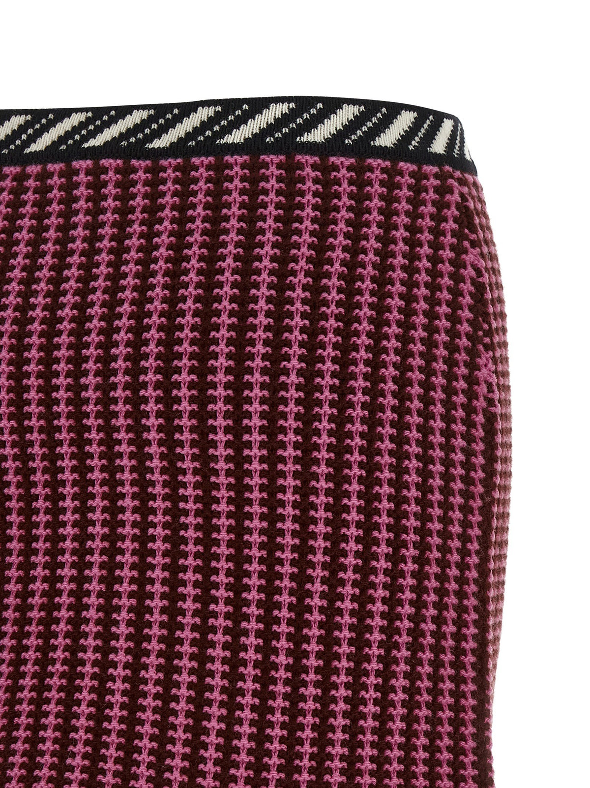 Versace Crochet Knit Skirt Blue, view 4