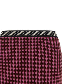 Versace Crochet Knit Skirt Blue
