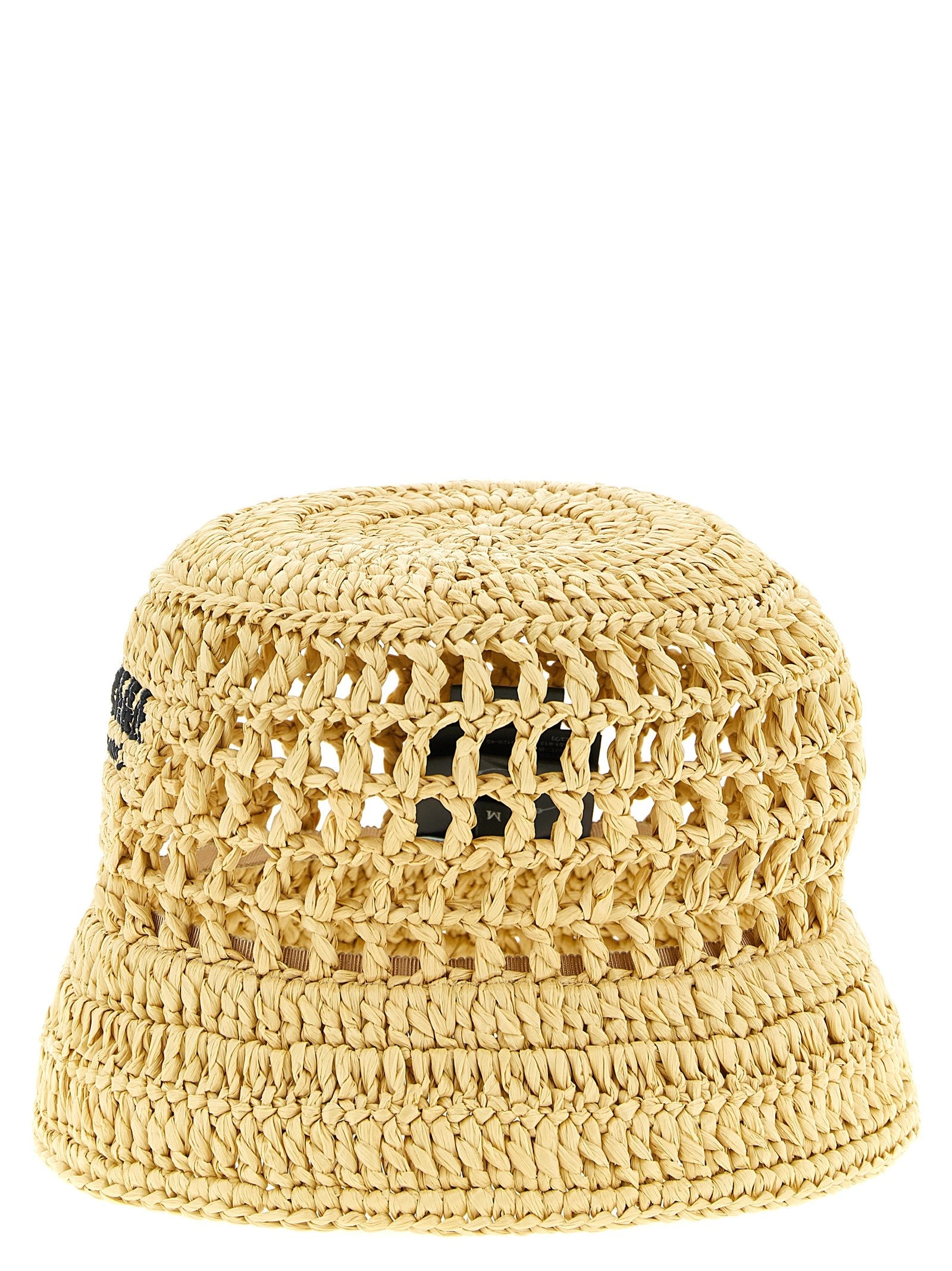 Prada Crochet Bucket Hat Beige