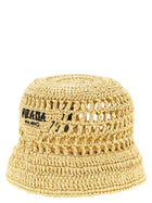 PRADA Crochet Bucket Hat Beige, view 2