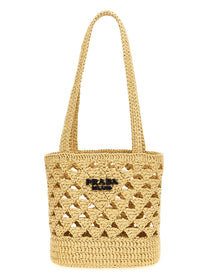 Prada Crochet Handbag Beige