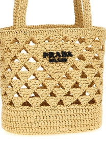 Prada Crochet Handbag Beige