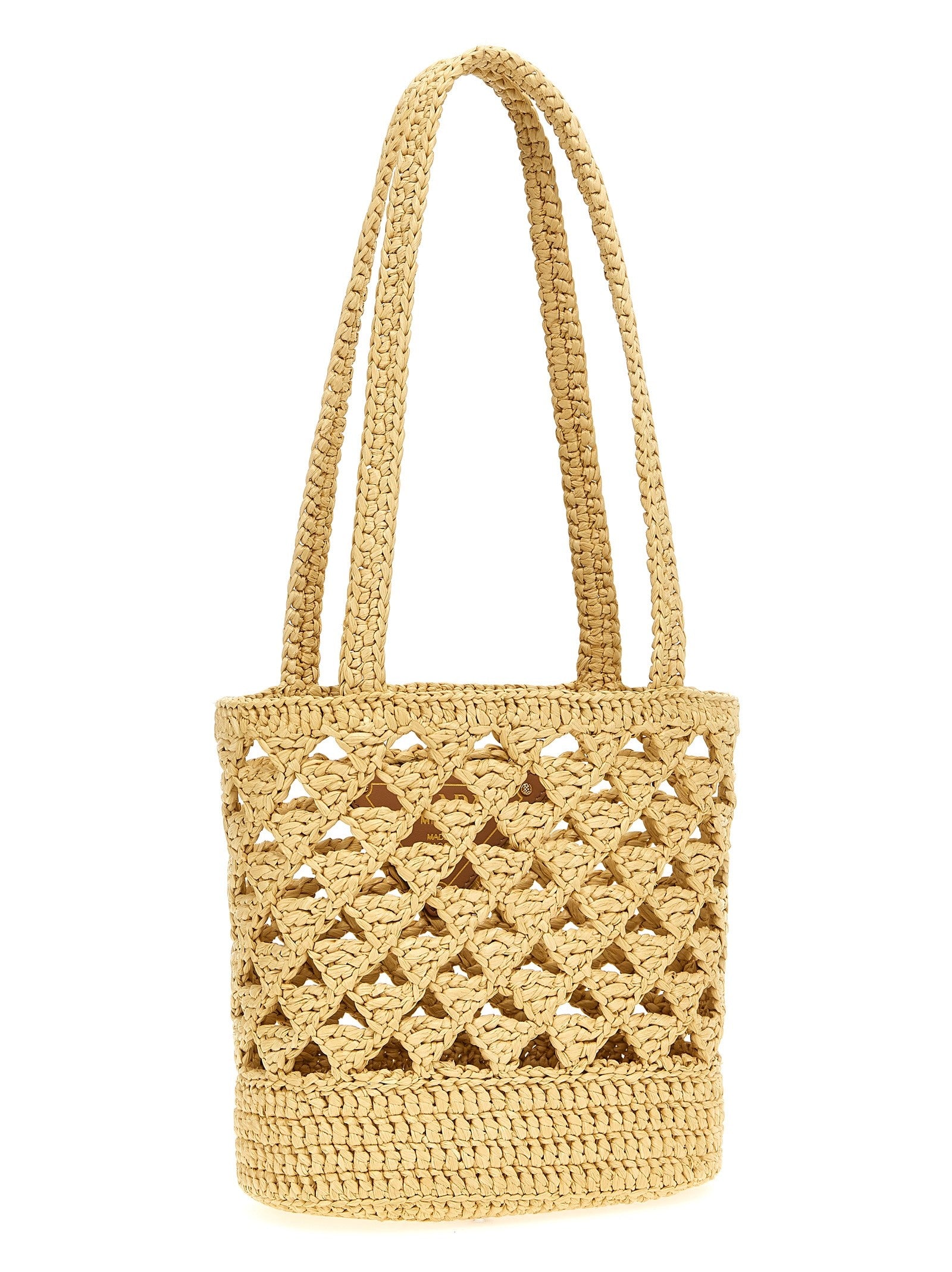 Prada Crochet Handbag Beige