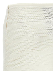 Tom Ford Crochet Mini Skirt White