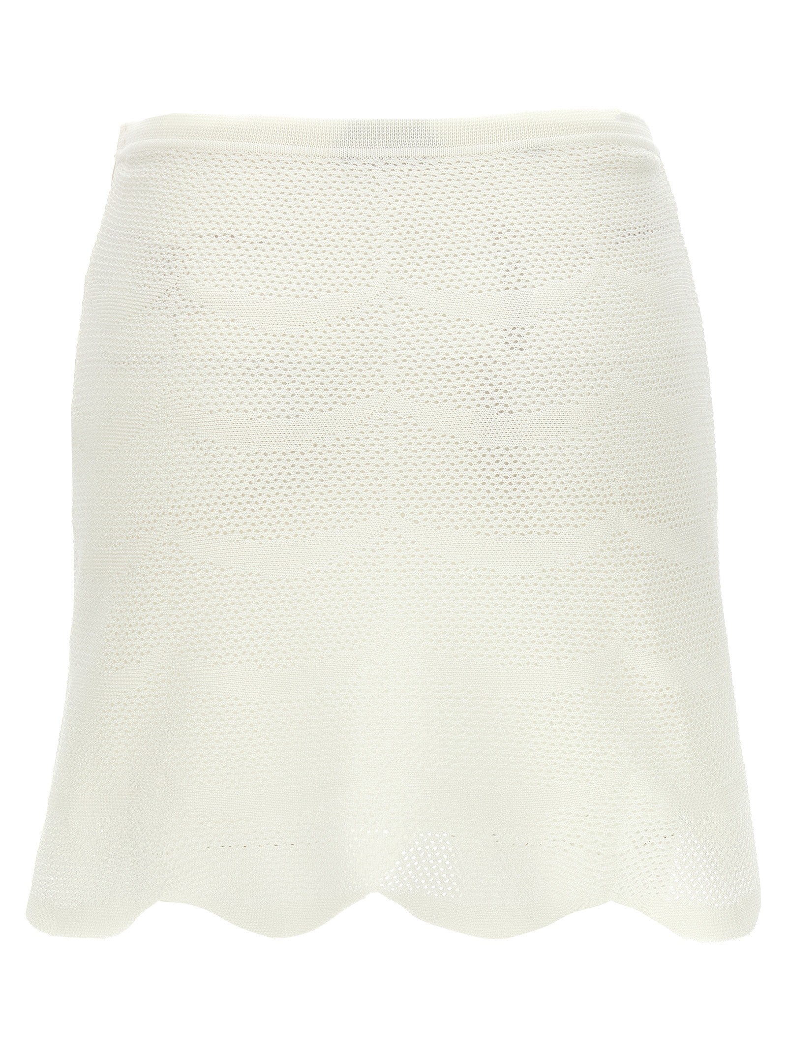 Tom Ford Crochet Mini Skirt White