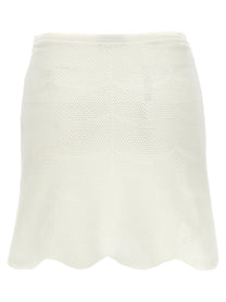 Tom Ford Crochet Mini Skirt White