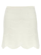 Tom Ford Crochet Mini Skirt White