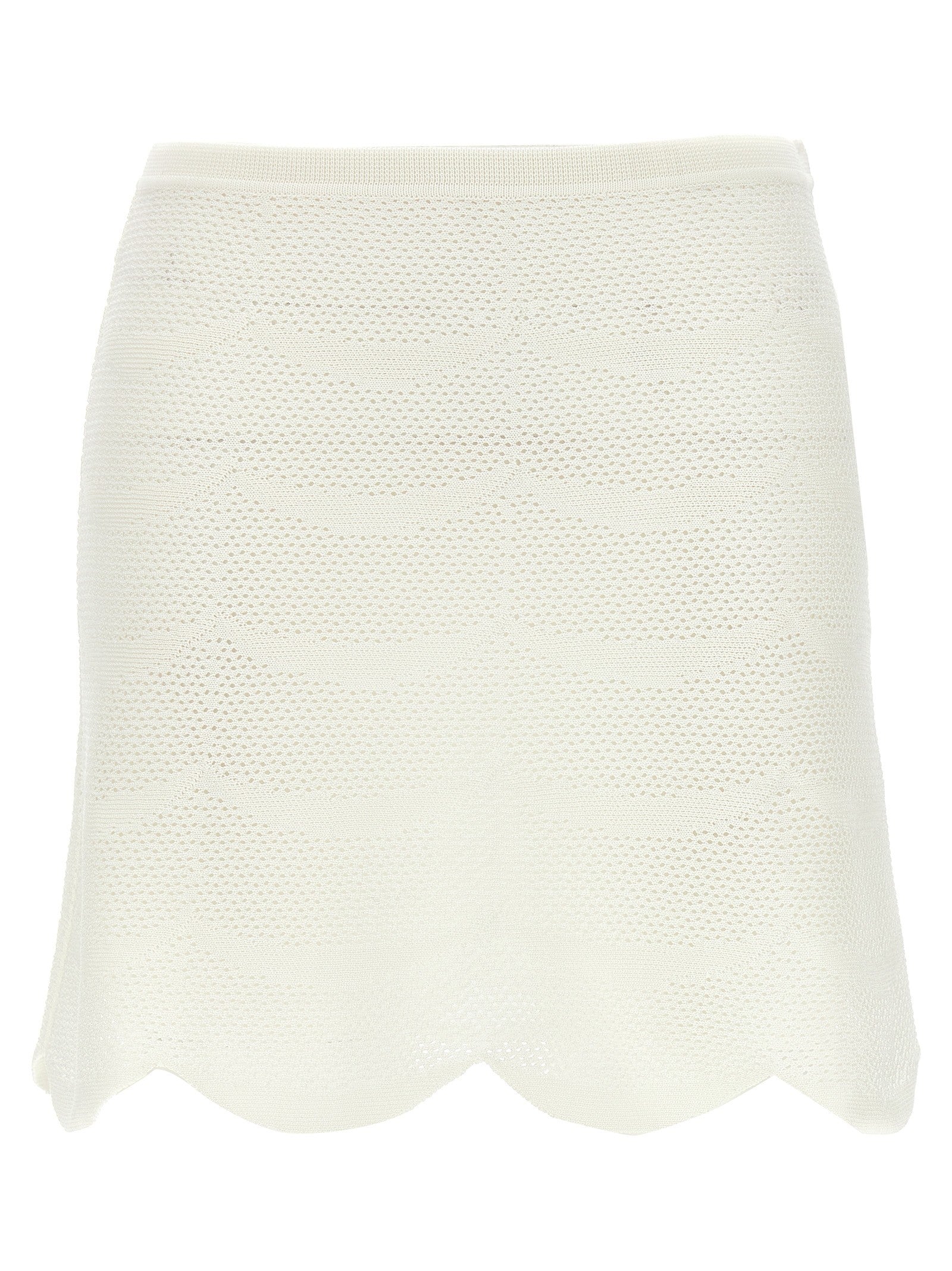 Tom Ford Crochet Mini Skirt White