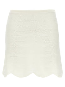 Tom Ford Crochet Mini Skirt White