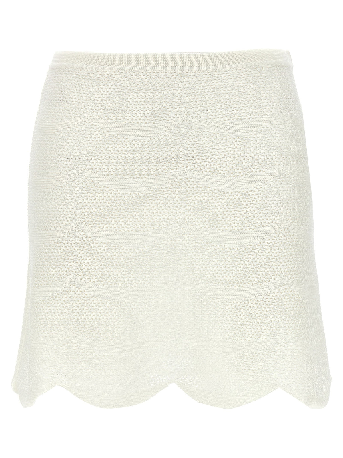 Tom Ford Crochet Mini Skirt White