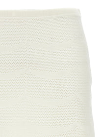 Tom Ford Crochet Mini Skirt White