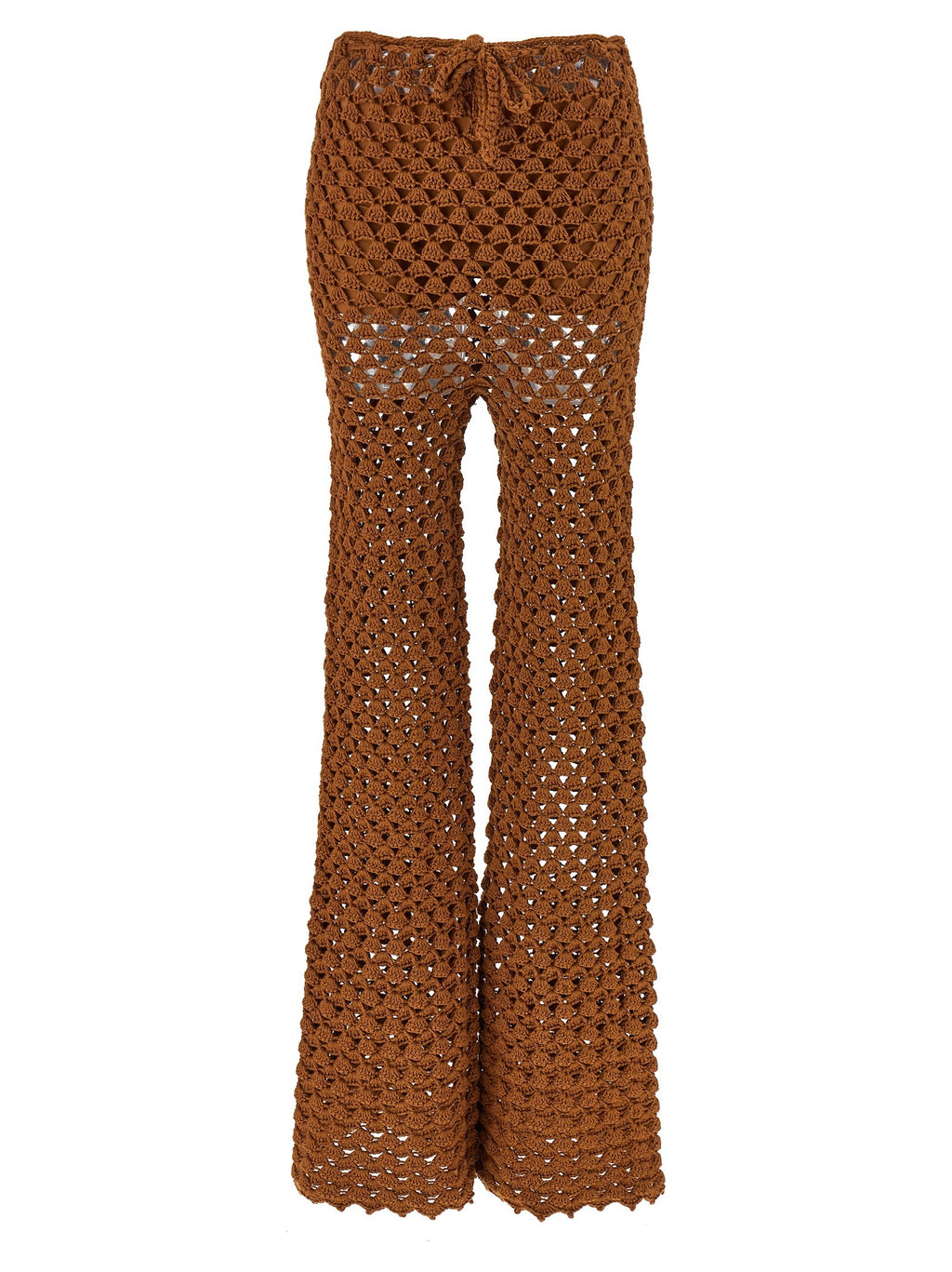 Ermanno Scervino Crochet Pants Brown