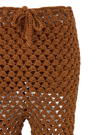 Ermanno Scervino Crochet Pants Brown, view 3