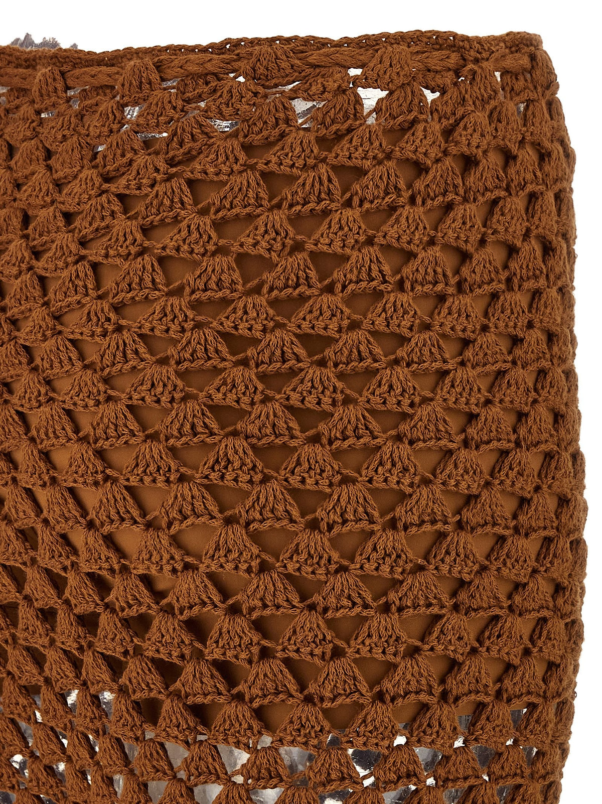 Ermanno Scervino Crochet Pants Brown, view 4