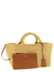 PRADA Crochet Shopping Bag Beige