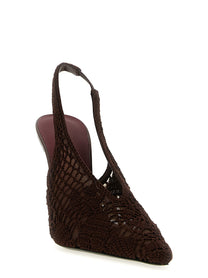 Magda Butrym Crochet Slingback Brown