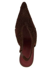 Magda Butrym Crochet Slingback Brown